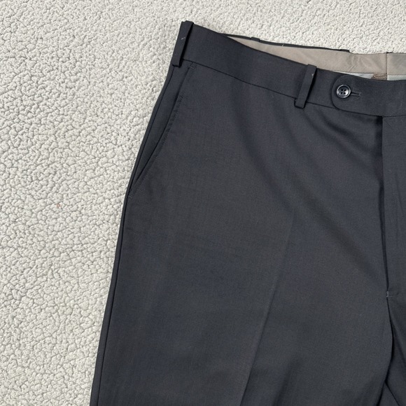 Caravelli Super 140s Kelly OP Dress Pants Men 40x28 Navy Blue Merino Wool Lined - Picture 15 of 16